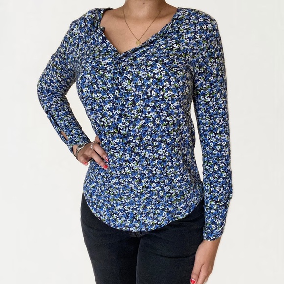 Blue Floral Shirt - Picture 2 of 4